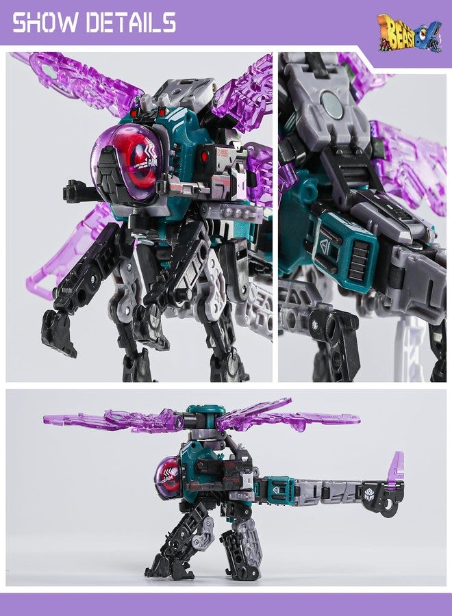 52TOYS BEASTBOX BB-62 أوني توبتي ألعاب التحول، شخصية عمل، ألعاب تحويل إلى ميكا ومكعب، هدية مثالية لحفلات عيد الميلاد للمراهقين والبالغين، مستوحاة من اليعسوب - Image 5