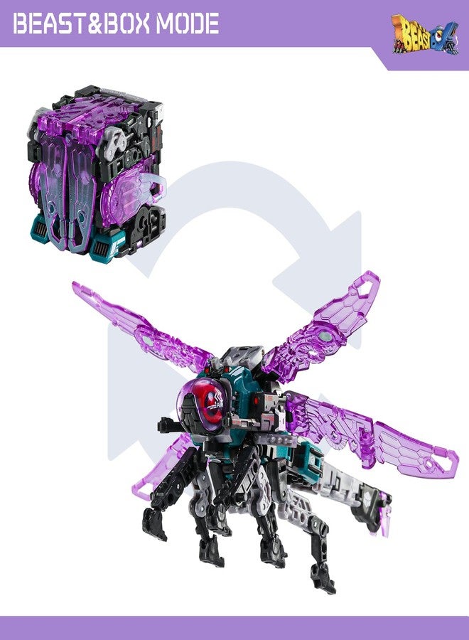 52TOYS BEASTBOX BB-62 أوني توبتي ألعاب التحول، شخصية عمل، ألعاب تحويل إلى ميكا ومكعب، هدية مثالية لحفلات عيد الميلاد للمراهقين والبالغين، مستوحاة من اليعسوب - Image 3