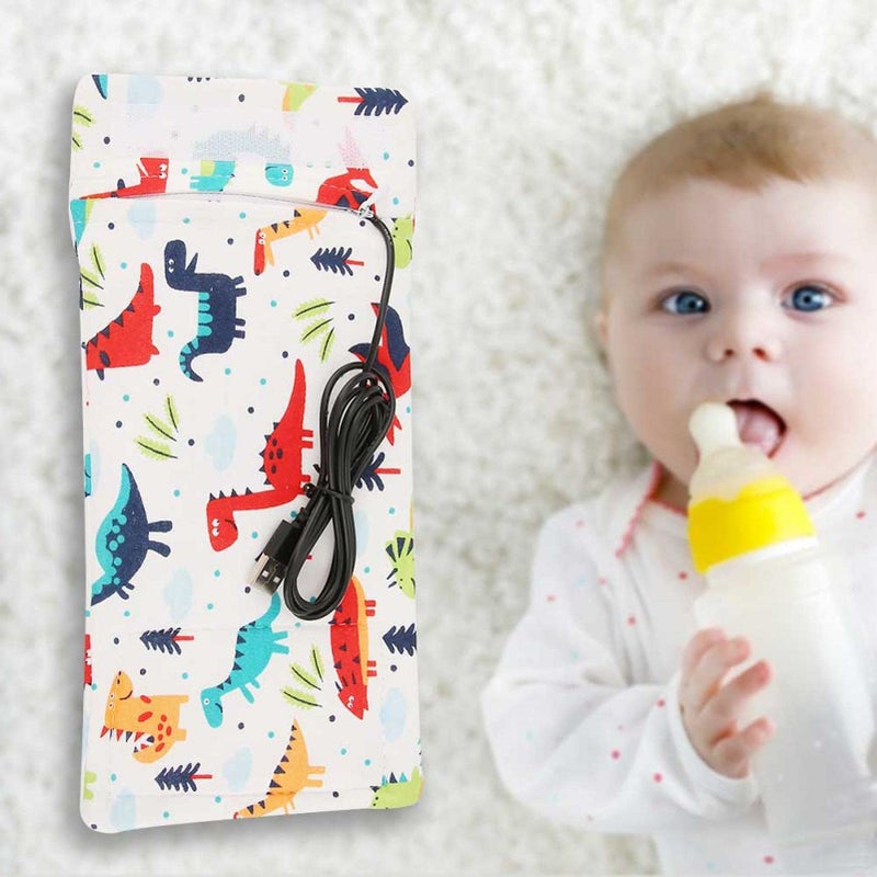GOTOTOP Portable Milk Warmer Bottle Case with USB Charging Port for Baby Care (Dinosaur) - Image 4