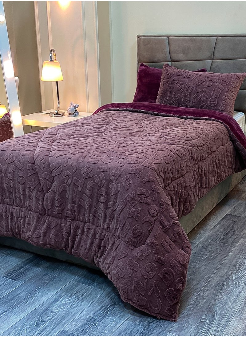 Family Bed Quilt set Spanish fur 2 pieces size 180 ×240 cm model 1621 from Family Bed  - Image 1
