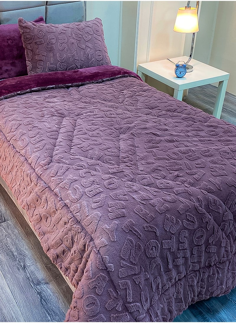 Family Bed Quilt set Spanish fur 2 pieces size 180 ×240 cm model 1621 from Family Bed  - Image 2