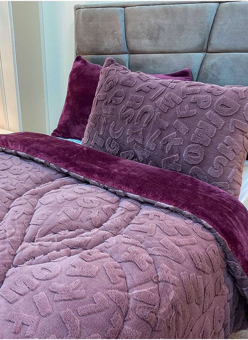 Family Bed Quilt set Spanish fur 2 pieces size 180 ×240 cm model 1621 from Family Bed  - Image 5