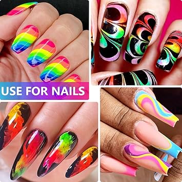 GJNL Neon Pigment Powder for Nails Eyeshadow 12 Colors Fluorescent Neon Rainbow Smoke Nails - Image 3