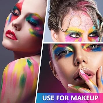 GJNL Neon Pigment Powder for Nails Eyeshadow 12 Colors Fluorescent Neon Rainbow Smoke Nails - Image 4