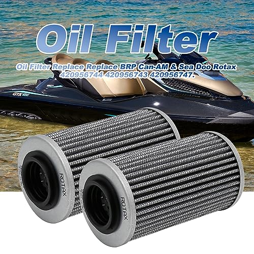 EATAKWARD 2 Pack Oil Filter 420956744, Replacement for Can-Am Spyder and Sea Doo 1503 and 1630 Rotax Engine for 130hp - 300hp Seadoo Watercraft, 420956743, 420956747 - Image 4
