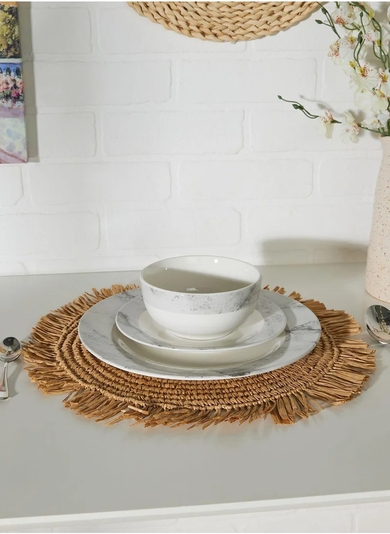 آيرا Seagrass Round Placemat With Frills