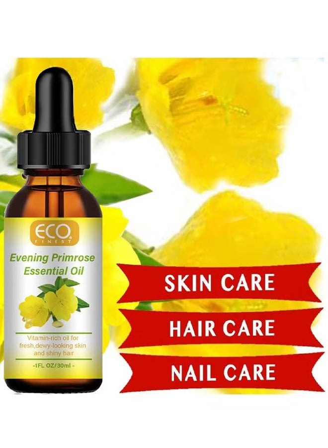 ECO Organic Evening Primrose Oil for Face, with Vitamin C , Deep Hydration, Anti-Aging, Reduces Fine Lines and Wrinkles, Improves Skin and Hair 30ml - Image 3