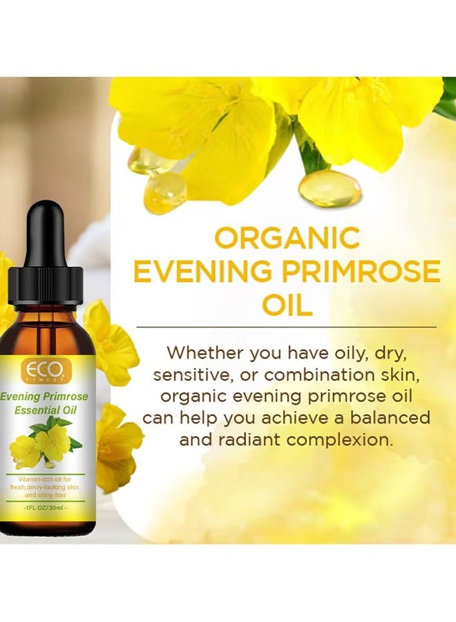 ECO Organic Evening Primrose Oil for Face, with Vitamin C , Deep Hydration, Anti-Aging, Reduces Fine Lines and Wrinkles, Improves Skin and Hair 30ml - Image 5