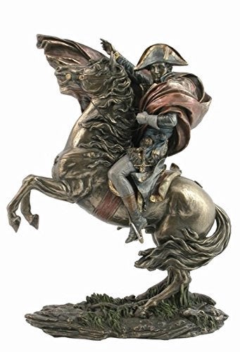 US 11.38" Napoleon Crossing The St. Bernard Pass Cold Cast Bronze Statue - Image 3