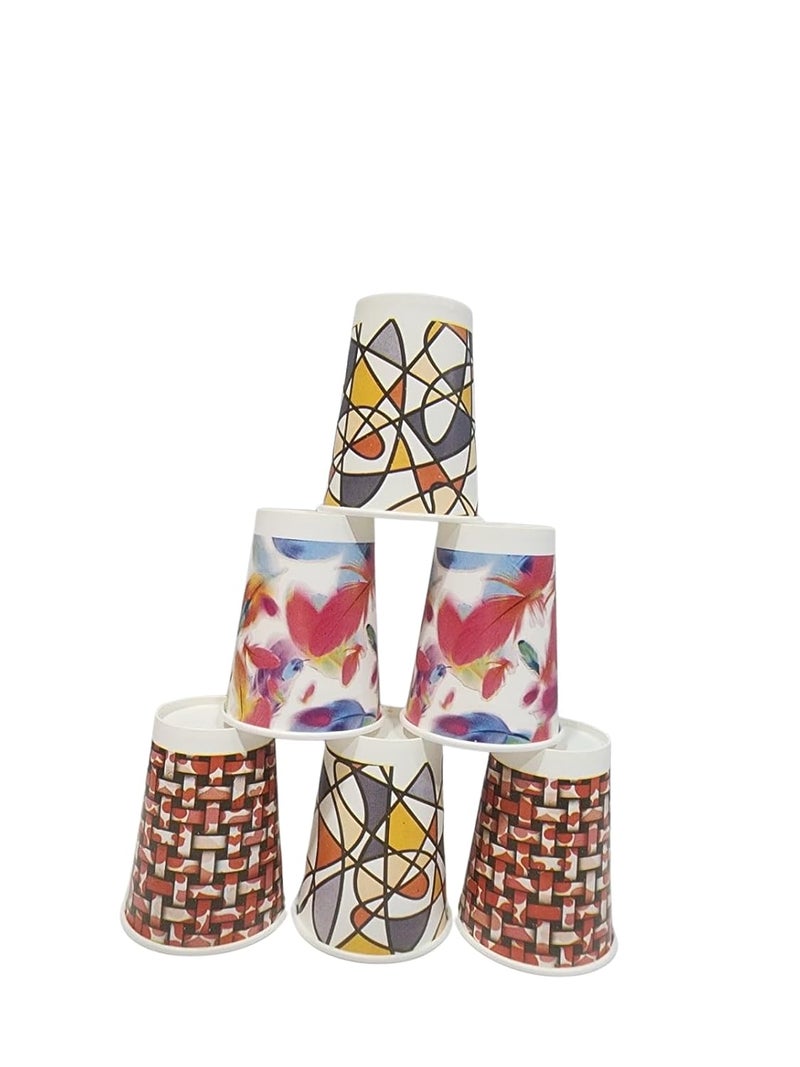 SHIVAM Paper Disposable Spectra TeaCoffee Cups for Hot and Cold Beverages 250ml Pack of 3 100 Cups Each