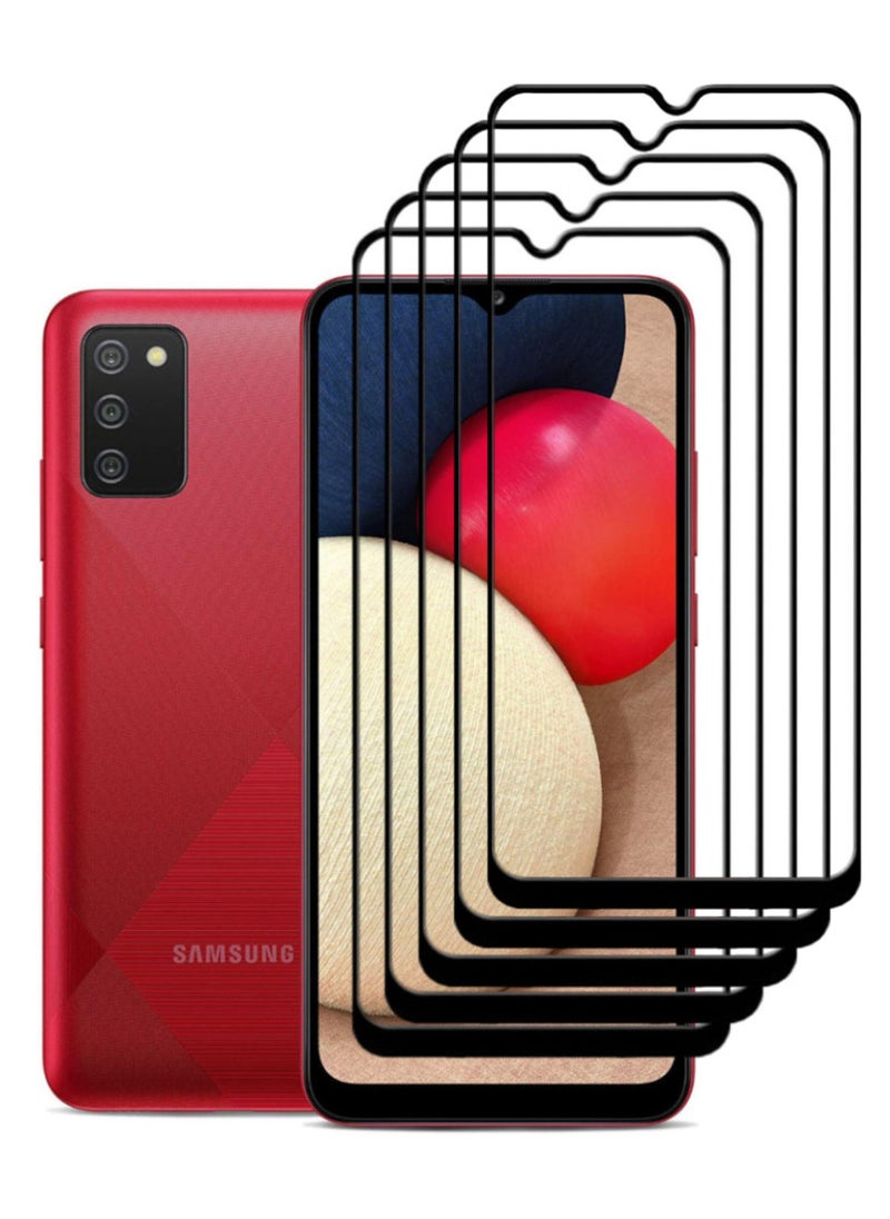 ACLIX 5 Pieces Antistatic ESD Dustproof Premium Quality High Definition Tempered Glass Screen Protector Designed For Samsung Galaxy A02s - Image 1
