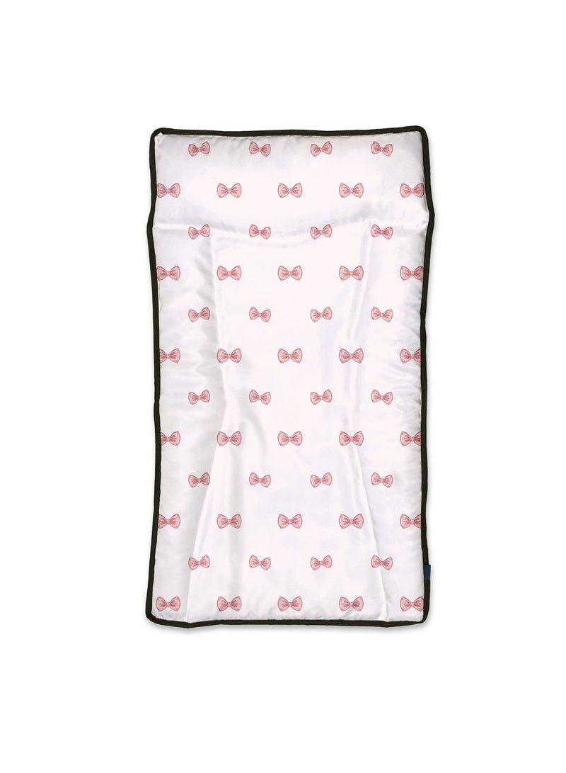 Hummingbird Premium Waterproof Baby Changing Mat – Soft Portable Diaper Changing Pad with Easy-Clean Surface for Newborn & Toddler, Pink Bow Design - Image 1