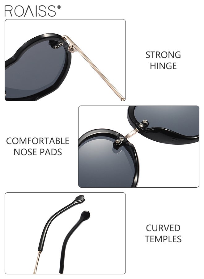 roaiss - 2 Pack Kids Unisex Fashion Casual Cute Heart Frame Solid Color Sunglasses - Image 1