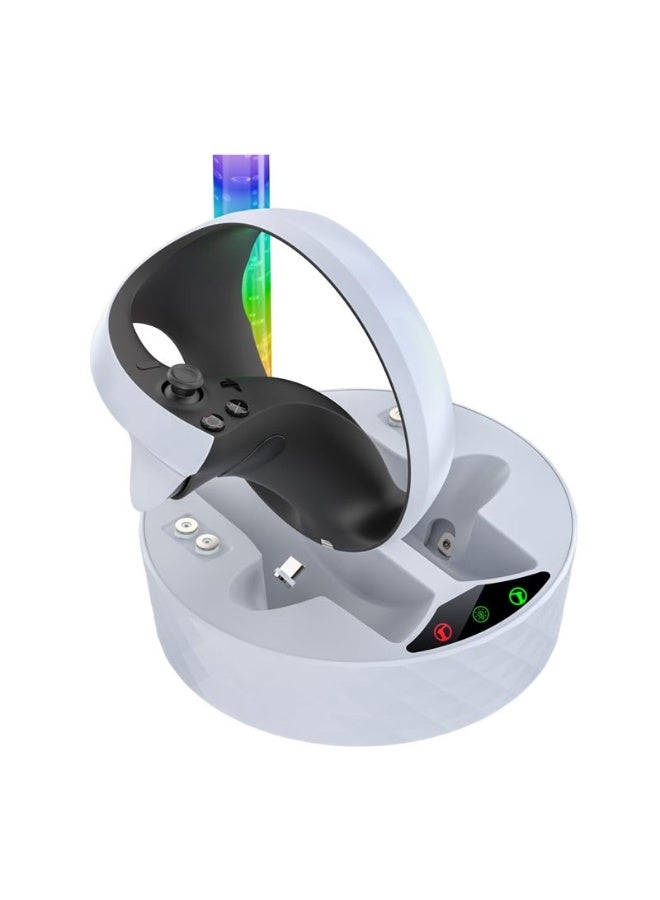 SUNEX PlayStation 5 VR2 Charging Display Stand for Controllers & VR Headset with Magnetic Suction and RGB LED Light - Image 3