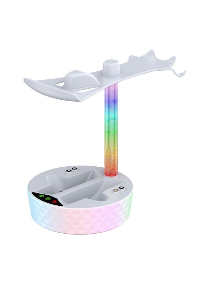 SUNEX PlayStation 5 VR2 Charging Display Stand for Controllers & VR Headset with Magnetic Suction and RGB LED Light - Image 4