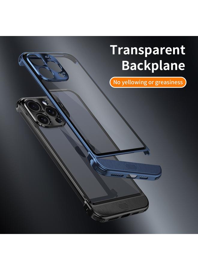 S-TOP Case For iPhone 14 Pro Max Metal Scissor Holder Translucent Aroma Phone Case - Image 5