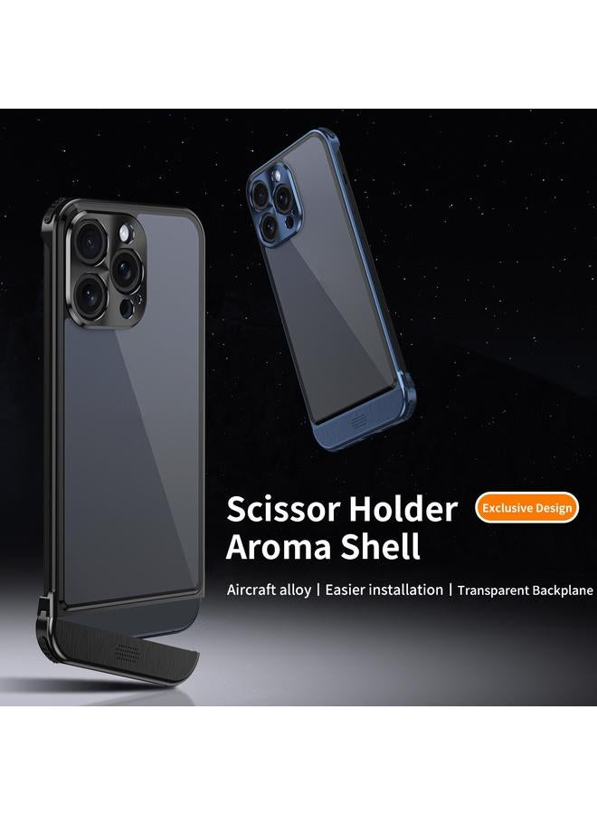 S-TOP Case For iPhone 14 Pro Max Metal Scissor Holder Translucent Aroma Phone Case - Image 2