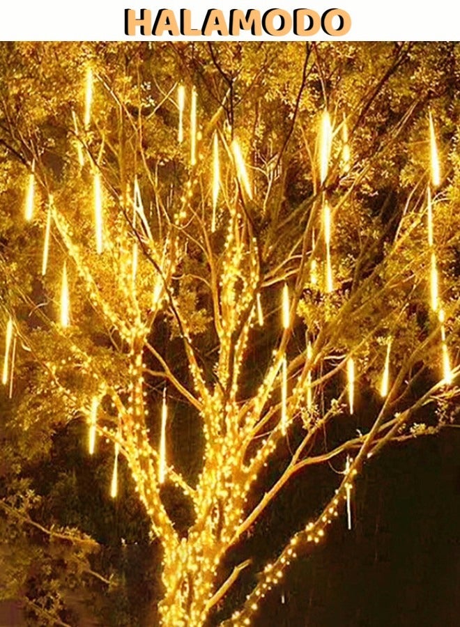 Generic Solar Meteor Shower Lights 20Inch 8Tubes Outdoor Waterproof Lights Falling Rain Drop Lights Snowfall Icicle Cascading String Lights for Holiday & Party & Wedding Decoration - Image 3