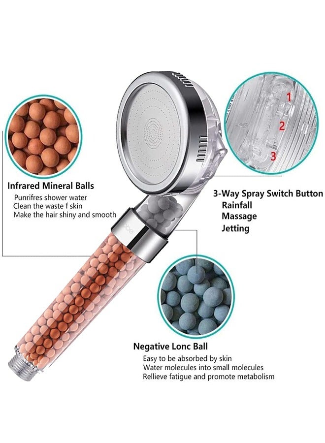 Filtered Hand Held Shower Head - Ionic Head - Help Reduces Hair Loss - Rainfall Spa - Water Saving - Purifies Water - Remove Chlorine  - Image 2