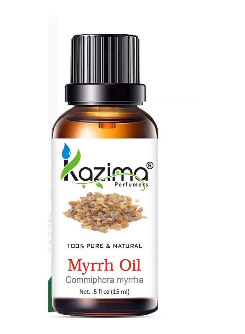 كازيما زيت المر العطري من كازيما (KAZIMA) - طبيعي ونقي 100% وغير مخفف، للعناية بالبشرة والشعر (15 مل) - Image 2