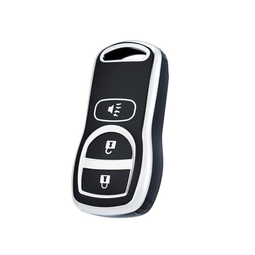 CHATYYD Key Fob Cover for NissanSoft TPU Car Key Cover Compatible with Nissan Altima Armada Quest Frontier Titan Versa Xterra Pathfinder Maxima Murano NV200 350Z AccessoriesBlack - Image 1