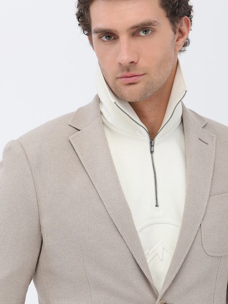 كيب Light Mink Modern Fit Knitted Jacket