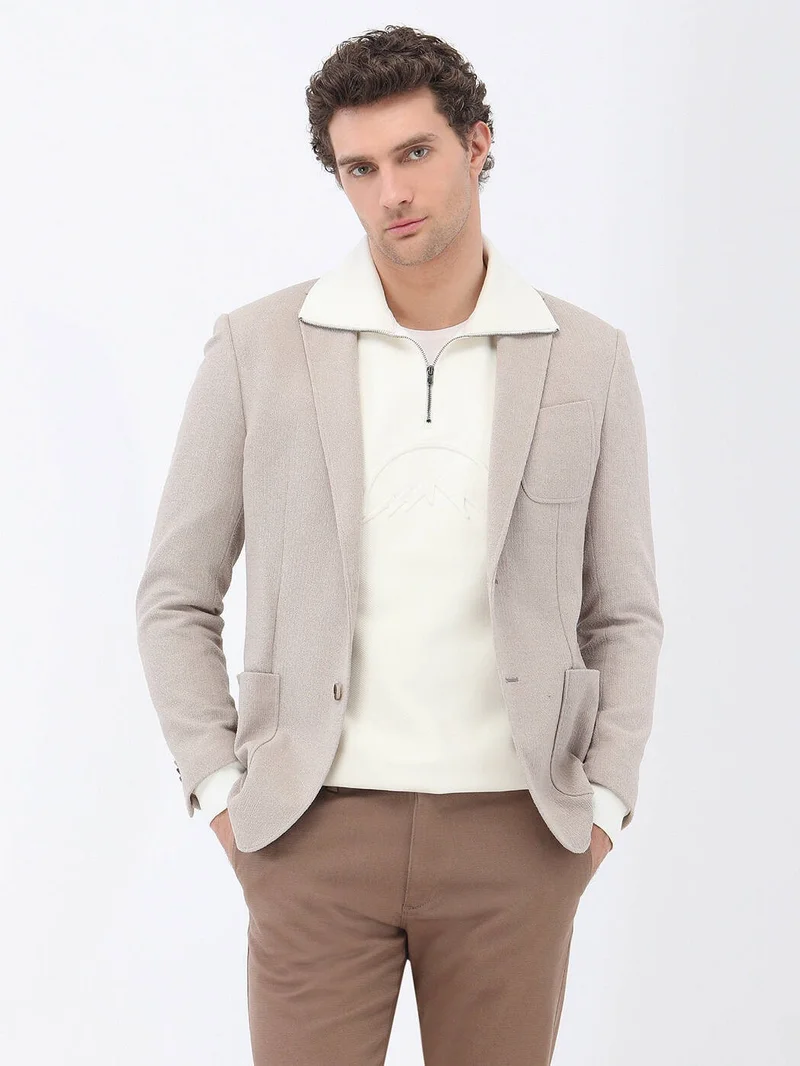 كيب Light Mink Modern Fit Knitted Jacket