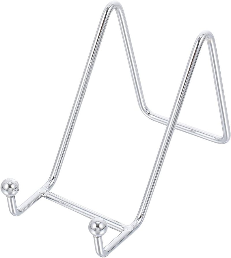 Multipurpose Iron Tablet Stand and Phone Holder for Homeworking, Simple Style Cellphone Rack Desk Organizer with Geometric Metal Frame - Image 1
