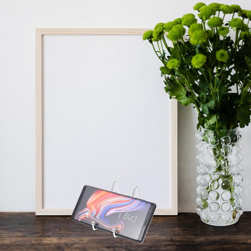 Multipurpose Iron Tablet Stand and Phone Holder for Homeworking, Simple Style Cellphone Rack Desk Organizer with Geometric Metal Frame - Image 4