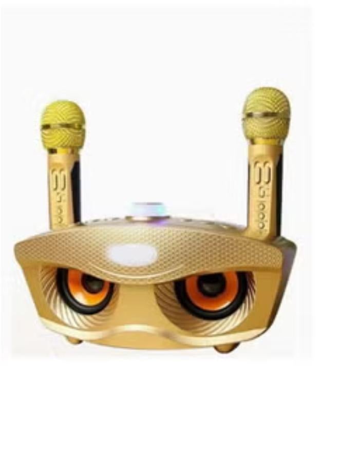 Portable Bluetooth Speaker With Dual Microphone Gold - Image 1