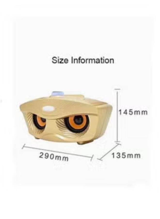 Portable Bluetooth Speaker With Dual Microphone Gold - Image 2