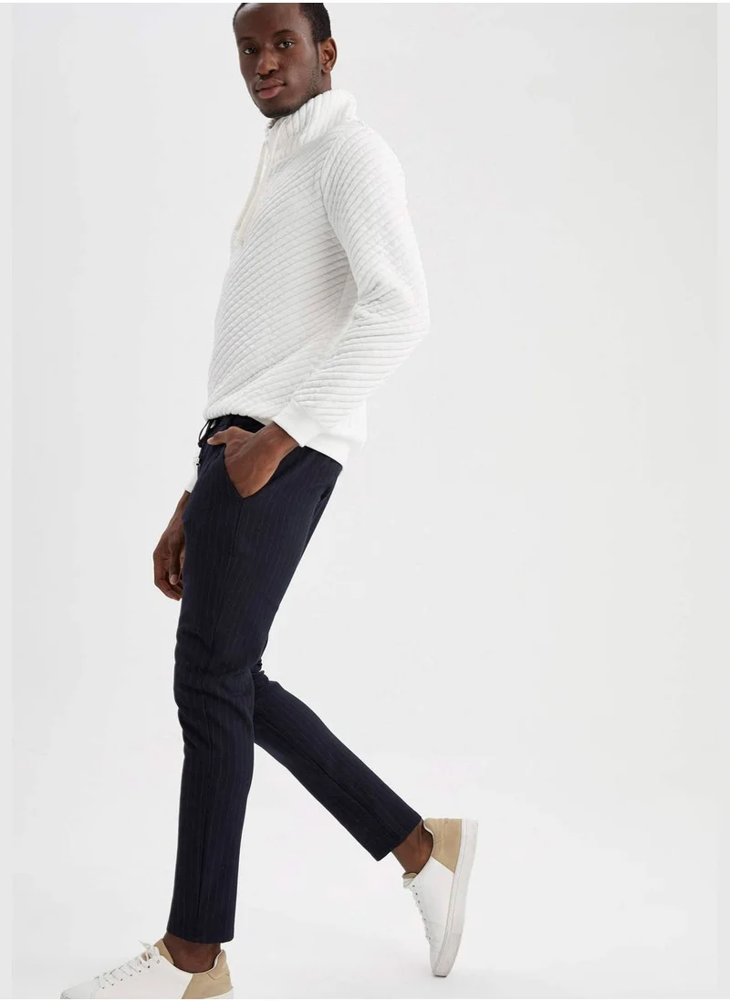 DeFacto Tie Waist Stripe Detailed Trousers