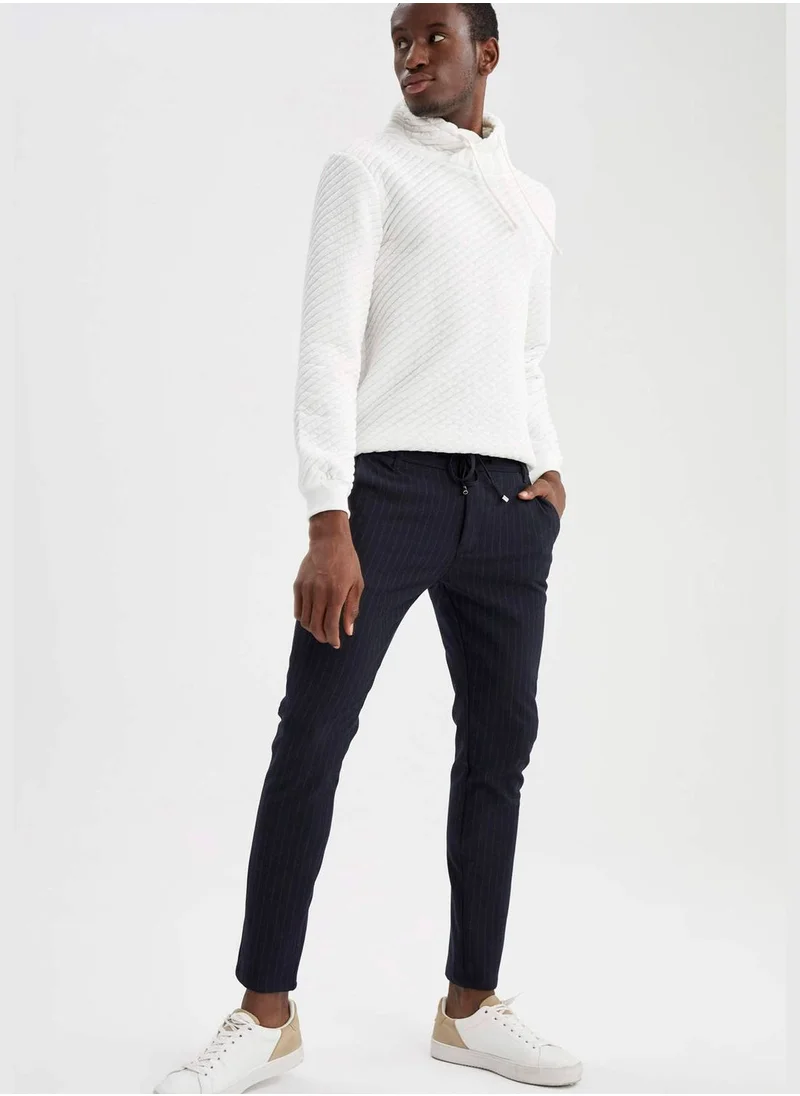 DeFacto Tie Waist Stripe Detailed Trousers