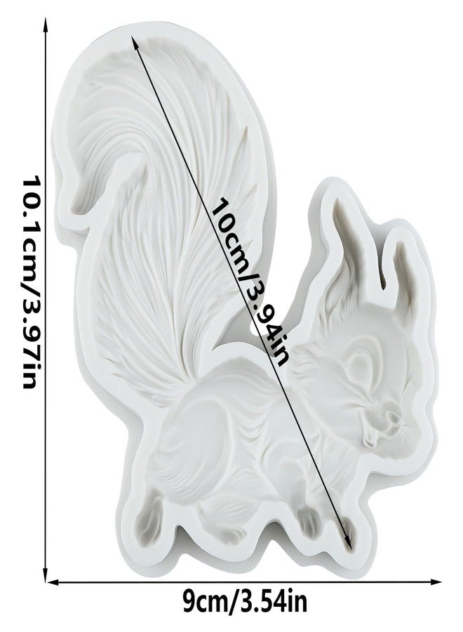 QDMOLDS قالب سيليكون ثلاثي الأبعاد على شكل سنجاب من كيو دي مولدز، قوالب حلوى وشوكولاتة لتزيين الكيك والشوكولاتة والكب كيك، مصنوع من طين البوليمر ومعجون الصمغ. - Image 2