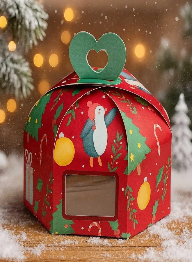 Chic a Choc علبة كيك عيد الميلاد من شيك أ تشوك، نصف كيلوغرام، علبة كيك/كيك برقوق/كيك فواكه/سلة هدايا (عبوة من 8 قطع) - Image 2
