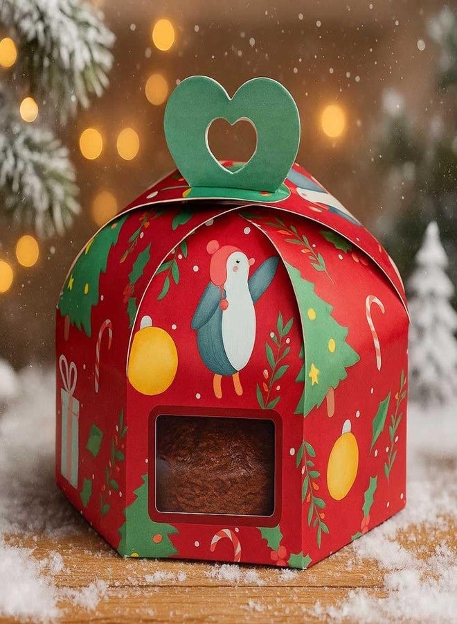 Chic a Choc علبة كيك عيد الميلاد من شيك أ تشوك، نصف كيلوغرام، علبة كيك/كيك برقوق/كيك فواكه/سلة هدايا (عبوة من 8 قطع) - Image 5