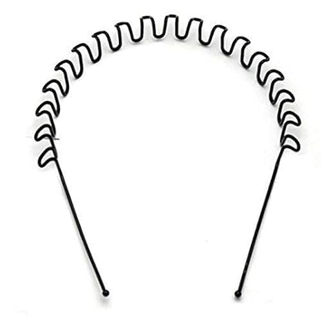 Trendygreens Good Metal Headbands 2 Pack Fashion Unisex Black Hairband Spring Wave Non Slip Sports Headwear Hair Hoop  - Image 3