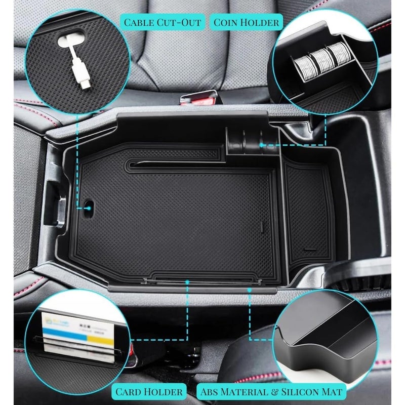  تي ار اكس اوتو منظم وحدة التحكم المركزية TRX AUTO لسيارة هوندا أكورد 2023 و2024 و2025 | منظم صندوق تخزين مسند الذراع المركزي | ملحقات هوندا أكورد | - Image 3