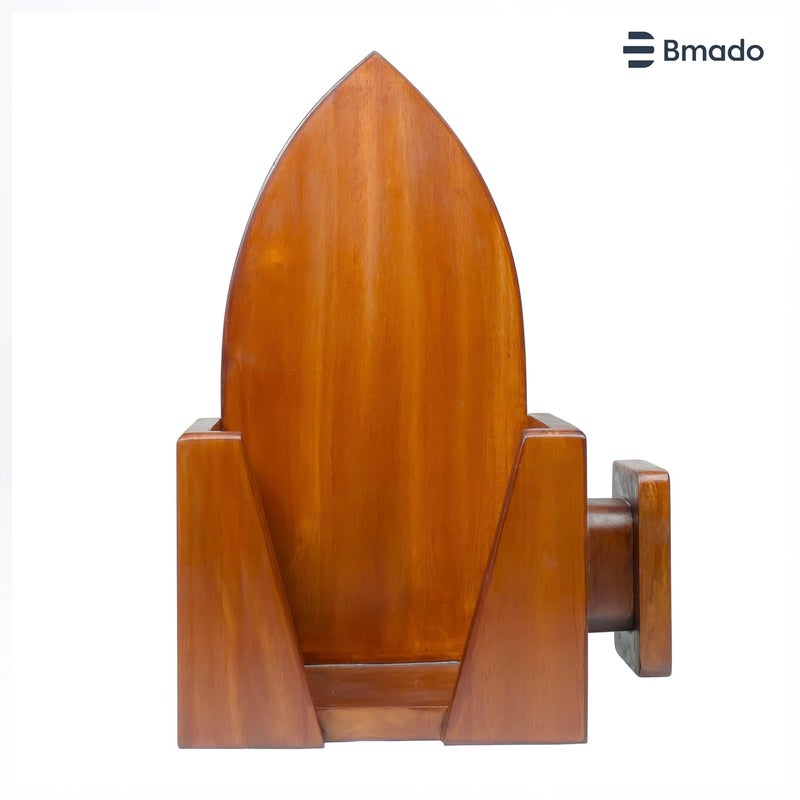 Bmado Premium Multi-Purpose Polished Wooden Iron Press Holder | Durable Wooden | Wall-Mounted Iron Stand with Cable Organizer | Durable Wooden Holder for Laundry Room - Image 4