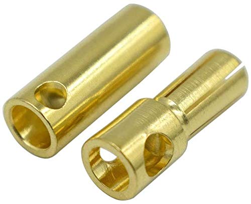 LINSYRC 20 Pairs GoldPlated 5MM 50MM Banana Plug Bullet Male and Female Connector Adapter for RC Lipo Battery ESC Motors 50MM - Image 4