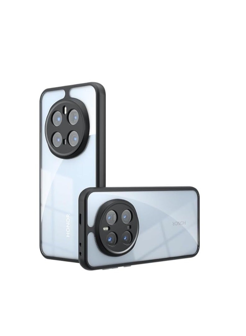 Compatible with Ultra-Hybrid Crystal Clear Back Cover Case for Honor Magic 7 pro Shockproof Design Total Camera Protection Transparent Back PC & TPU