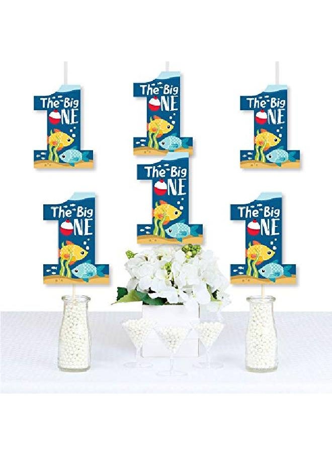 Big Dot of Happiness 1St Birthday Reeling In The Big One One Shaped Decorations Diy Fish First Birthday Party Essentials Set Of 20  - Image 2