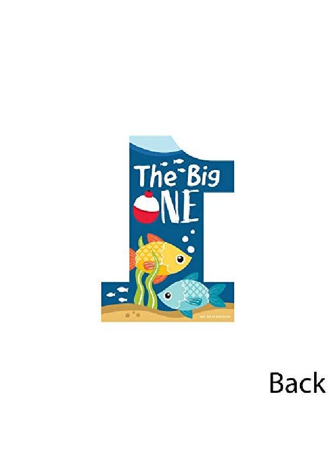 Big Dot of Happiness 1St Birthday Reeling In The Big One One Shaped Decorations Diy Fish First Birthday Party Essentials Set Of 20  - Image 3