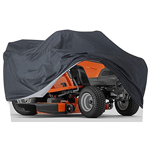ConPus lawn mower cover, Riding Lawn Mower Cover , Lawn Tractor Cover Outdoors Waterproof Heavy Duty Zero Turn Mower Cover Fits Decks up to 54 Inch Drawstring Windproof Buckle Storage Bag-72 x 54 x 46 - Image 1