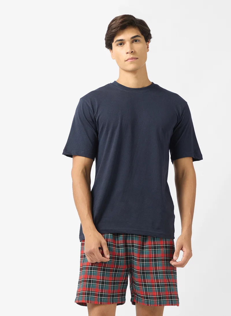 Seventy Five  Nightwear T-Shirt & Shorts Set for Men | Best Price UAE