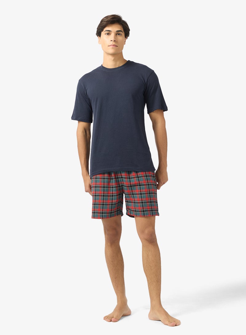 سفنتي فايف طقم بيجامة تي شيرت وشورت - Image 1