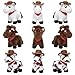 Vertintong 9 Pack Horse Stuffed Animals 4 Inch Mini Plush Toy Standing Plush Horse with Cowboy Hat and Bandana Detachable Chain for Animal Theme Birthday Party Decor SupplieSpotted Color - Image 2