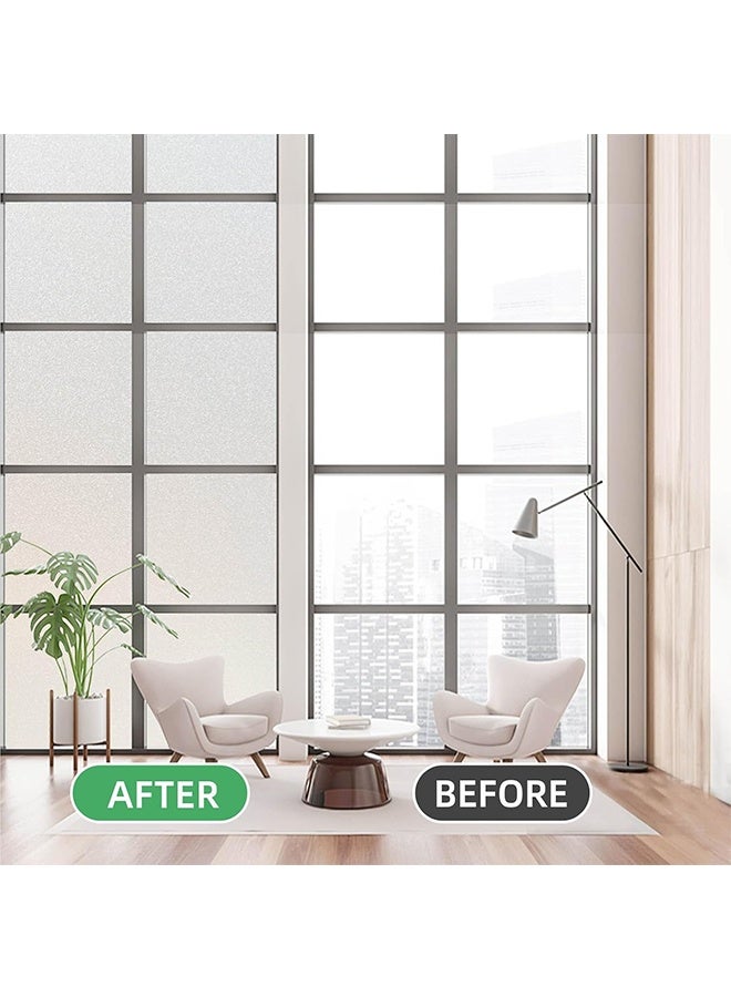 HAVEN Frosted Matte Window Film Privacy Glass Self Adhesive No Glue Anti UV No Residues Easy Application Shower Windows Static Adhesive Removable Reusable (Matt, 30 x 200cm) - Image 5