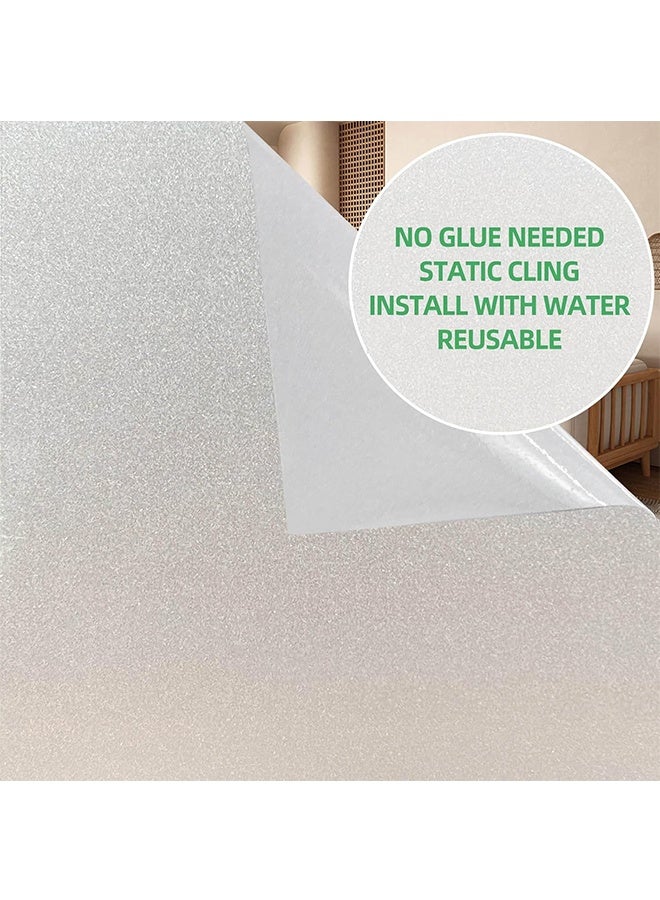 HAVEN Frosted Matte Window Film Privacy Glass Self Adhesive No Glue Anti UV No Residues Easy Application Shower Windows Static Adhesive Removable Reusable (Matt, 30 x 200cm) - Image 2