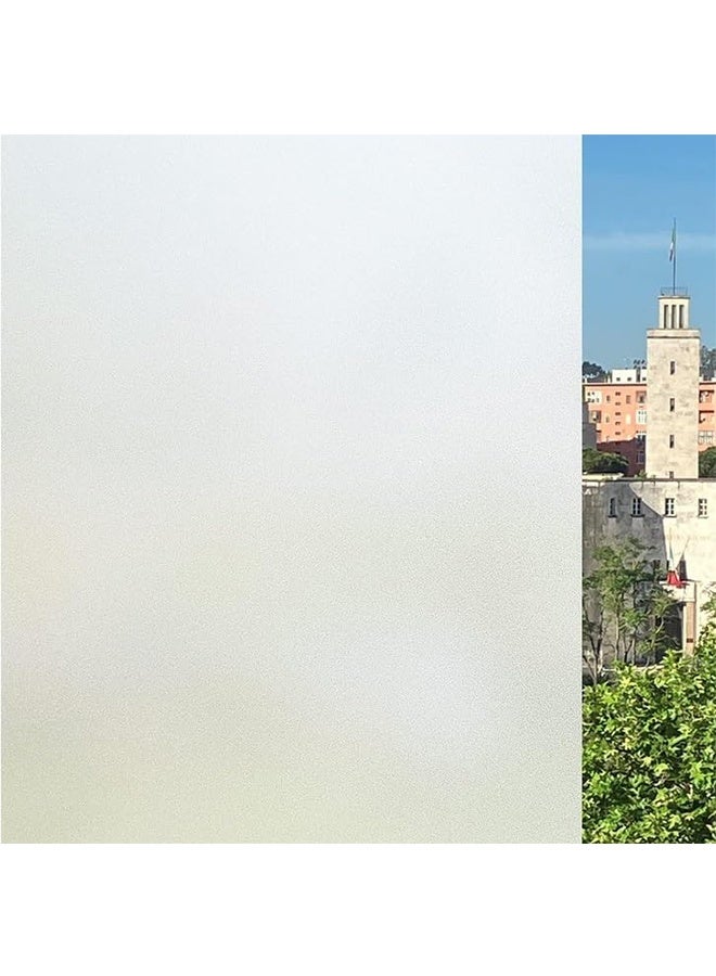 HAVEN Frosted Matte Window Film Privacy Glass Self Adhesive No Glue Anti UV No Residues Easy Application Shower Windows Static Adhesive Removable Reusable (Matt, 30 x 200cm) - Image 1